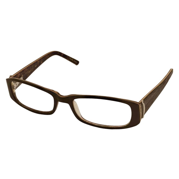Apple Bottoms Womens Opthalmic Eyeglass Rectangle Plastic 734 1 Brown 52mm