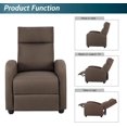 thumbnail image 6 of Vineego Home Theater Recliner with Massage, Brown Fabric, 6 of 9