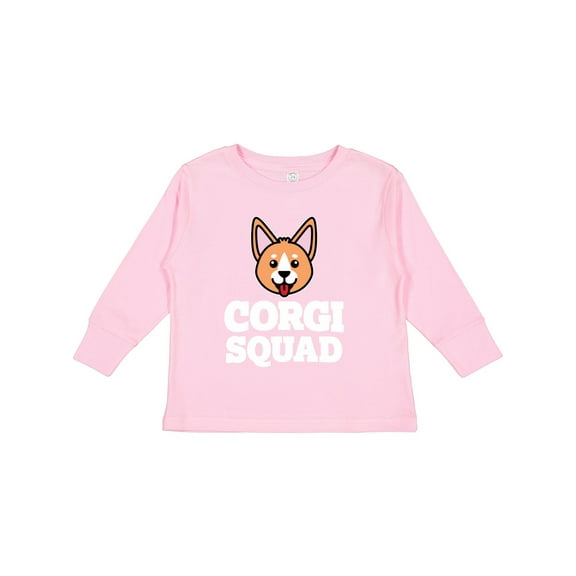 Inktastic Dog Corgi Squad Boys or Girls Long Sleeve Toddler T-Shirt
