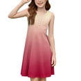 thumbnail image 5 of Beach Dresses for Girls Size 7-8 Summer Floral Print Sleeveless Sundress Comfy Crew Neck Tank Dresses Beach Cover Up Dress, 5 of 6