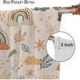 thumbnail image 5 of Kids Rainbow Curtains Cartoon Rainbow for Baby Boys Girls Playroom Brown Abstract Bohemia Lovely Stars Nursery Bedroom Window Drapes Treatment Fabric 42W x 54H Inch Blackout, 5 of 7