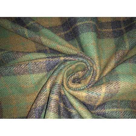 100% WOOL SUITING 54" wide PLAIDS [15603/04] available in 2 colors [navy and green/navy and cream]