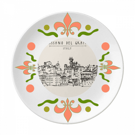

Italy Rome Country Sketch Landscape Flower Ceramics Plate Tableware Dinner Dish