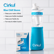 Cirkul Chill Sleeve & Comfort-Grip Lid for 22oz Bottle, Blue