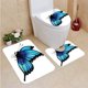thumbnail image 1 of ABPHQTO Grandes alas de mariposa Juego de alfombras de baño de 3 piezas Alfombra de baño Alfombra de contorno y tapa de inodoro ABPHQTO Cont-CHAPPLE-31329, 1 of 2