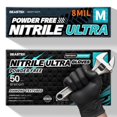 thumbnail image 1 of Guantes desechables Beastek de nitrilo, 8 mil, sin polvo, negros, 50 unidades, 1 of 7