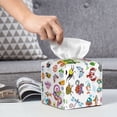 thumbnail image 4 of Kdxio Cartoon Wild Animals Print Tissue Box Cover,Square Decorative PU Leather Facial Paper Case Organizer Holder Dispenser for Bathroom,Night Stands,Desk,Car 5.2''X5.2''X5.2'', 4 of 6