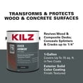 thumbnail image 2 of KILZ Over Armor Wood & Concrete Solid Coating Resurfacer, Exterior, Textured, Slate Gray, 1 Gallon, 2 of 11