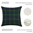 thumbnail image 4 of The Black Watch Tartan Plaid Linen Throw Pillow Covers 24"x24" Decorative Cushion Cases with Hidden Zipper for Sofa, Couch, Bed, Living Room–No Insert Made in USA, 4 of 7
