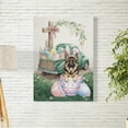 thumbnail image 2 of Easter Egg German Shepherd Bunny Ear Welcome Spring Truck Vertical Matte Canvas Poster Alsatian Dog Lover Gifts Wall Art Home Decor - 12002, 2 of 5
