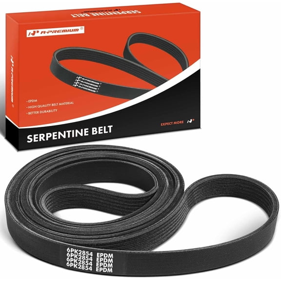 A-Premium 112.37 Inch Engine Serpentine Drive Belt Compatible with Chevrolet & GMC Cars - Silverado 2500 HD 2001, 3500, Sierra 2001, 3500 - DIESEL 6.6L, With 130A. Alternator