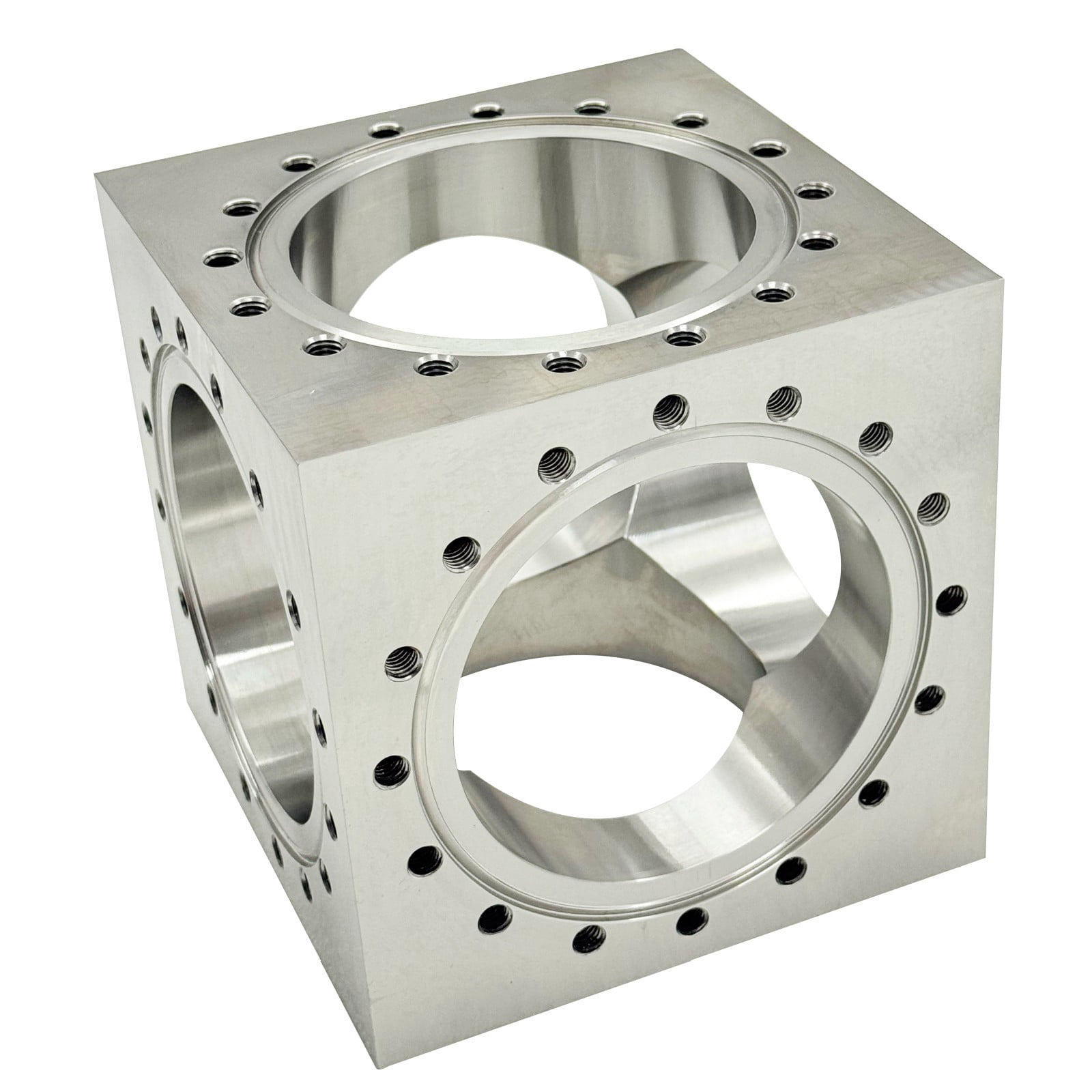 Conflat UHV 6-Way Cube Flange Ultra High Vacuum Chamber 304SS CF100