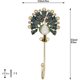 thumbnail image 2 of Vintage Peacock Decorative Wall Hooks Rack Hangers for Hanging Clothes Coats Towels Keys Hats, 2 Pack Antique Metal Mounted Wall Hook, 2 of 4