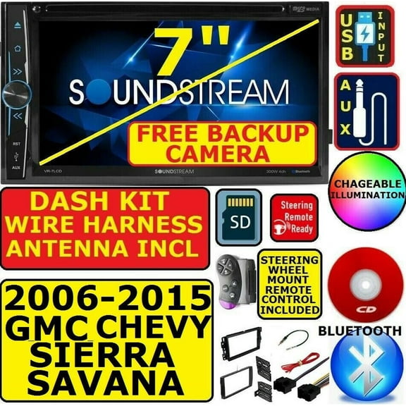 2006-2015 CHEVROLET CHEVY GMC SILVERADO SIERRA SAVANA Dvd Bluetooth CAR Stereo