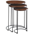 thumbnail image 1 of Carolina Classics Evan 3 Piece Nesting End Table Set in Chestnut, 1 of 2