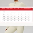 thumbnail image 4 of Sevpuikl Women's Long Sleeve Half Zip Up Jumpsuit One Piece Romper Slim Fit for Yoga Pilates Gym Stretchy Tummy Control(Brown,L), 4 of 4