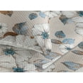thumbnail image 3 of Ambesonne Floral Quilted Bedspread Set 3 Pcs, Vintage Flowers Springtime, Queen, Tan Ginger Sea Blue, 3 of 4