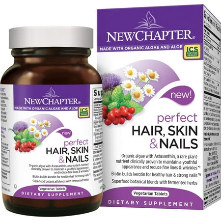 New Chapter Perfect Hair Skin and Nails Vegetarian Tablets, 30 (Best Foods For Perfect Skin)