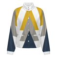 thumbnail image 5 of Jackets for Women Winter Coat Jackets Flannel Stand Collar Jacket(Abstract Geometric Triangle Art,Size:S-4XL), 5 of 7