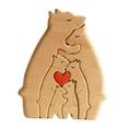 thumbnail image 2 of Bear Family Wooden Puzzle DIY Wooden Bear Jigsaw Sculptures for Housewarming 6 bears, 2 of 8