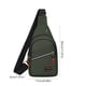 thumbnail image 3 of Mochila impermeable de nailon para el pecho – Mensajero de hombro ligero, multicompartimento, puerto para auriculares, viaje resistente al exterior, gris/negro/azul/verde ejército, 30x17x5cm, 3 of 6