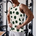 thumbnail image 5 of KLL Abstract Green Polka Dot Print Men's Muscle Gym Workout Stringer Tank Tops Bodybuilding Fitness T-Shirts Tank Tops Men-Medium, 5 of 7