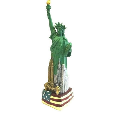 - 6 Inch Statue of Liberty Replica NYC Skyline American Flag Special Edition Statues
