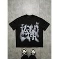 thumbnail image 1 of Men Casual Classic Fashion Street Style Silhouette Graphic English Letter Sports Short Sleeve T-Shirt, Suitable For Summer Graphic Tees Rising Star Shirt Black Graphic Tee, 1 of 6