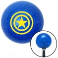 thumbnail image 1 of American Shifter  Yellow Star with 2 Circles Blue Metal Flake Shift Knob with M16 x 1.5 Insert Shifter, 1 of 1