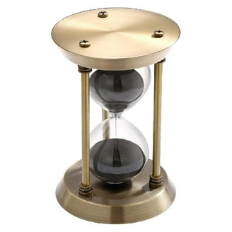 Empty Hourglass, Vintage Bronze Fillable Sand Timer with hourglass