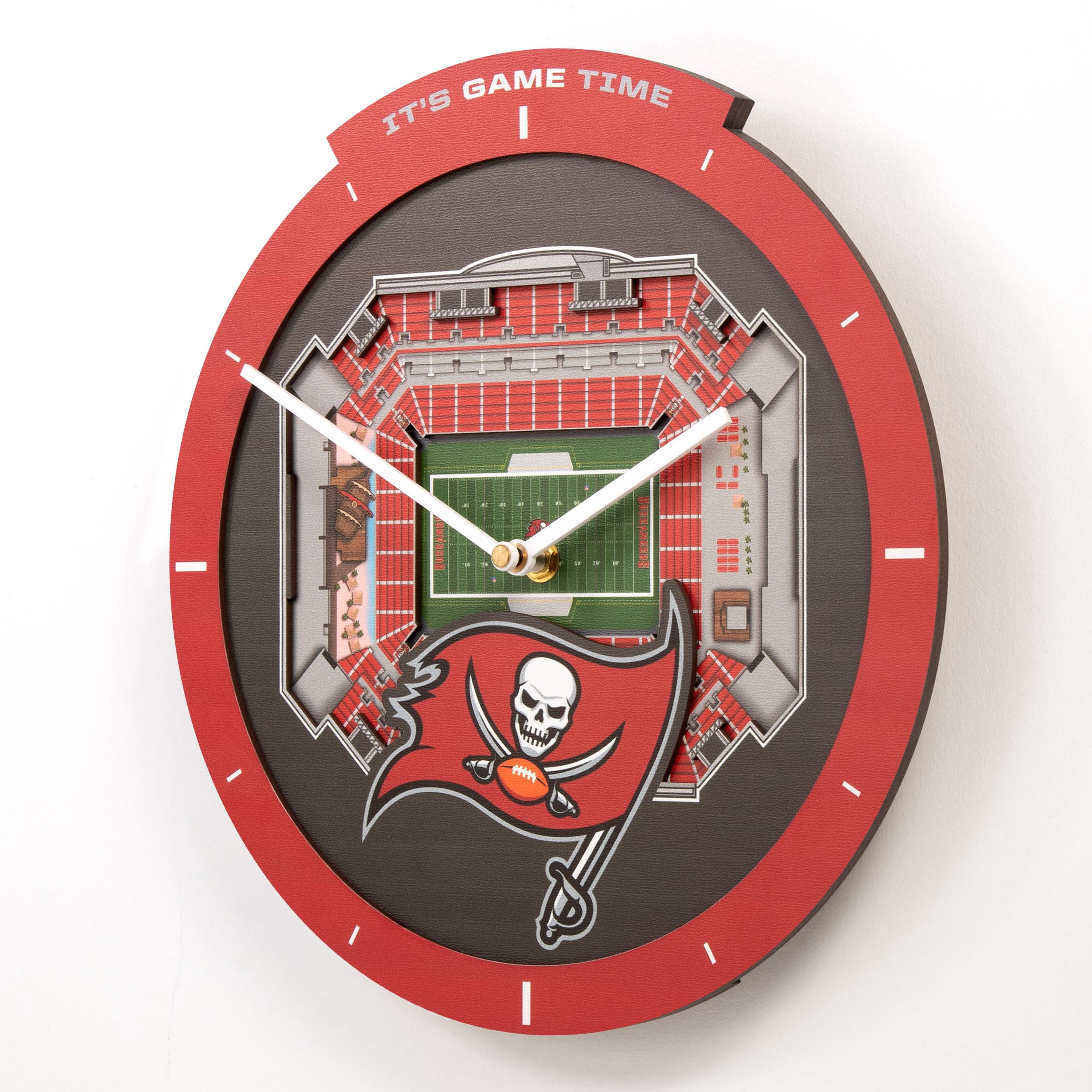 YouTheFan NFL Tampa Bay Buccaneers Stadiumview 3D Wall Clock
