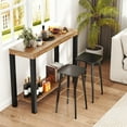 thumbnail image 4 of Gymax Table de Bar à 2 Niveaux pour la Maison avec Étagères Ouvertes Table d'Appoint de Sofa avec Rangement pour la Maison, 4 of 10