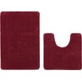 thumbnail image 3 of Yafa Home Fashion 2 Piece Solid Microfiber Soft Bathroom Rug Set, Non-Slip TPR Backing, 3 of 6