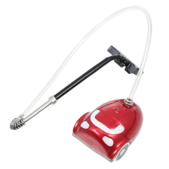 Milisten Mini Vacuum Cleaner Toy for Kids, Red ABS Zinc Alloy, Realistic Simulation, 1 Piece, Home Decoration and Play