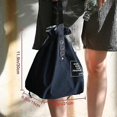 thumbnail image 2 of Drawstring Lunch Bag, Black, Insulated Lunch Bag, Lunch Box, 2 of 5