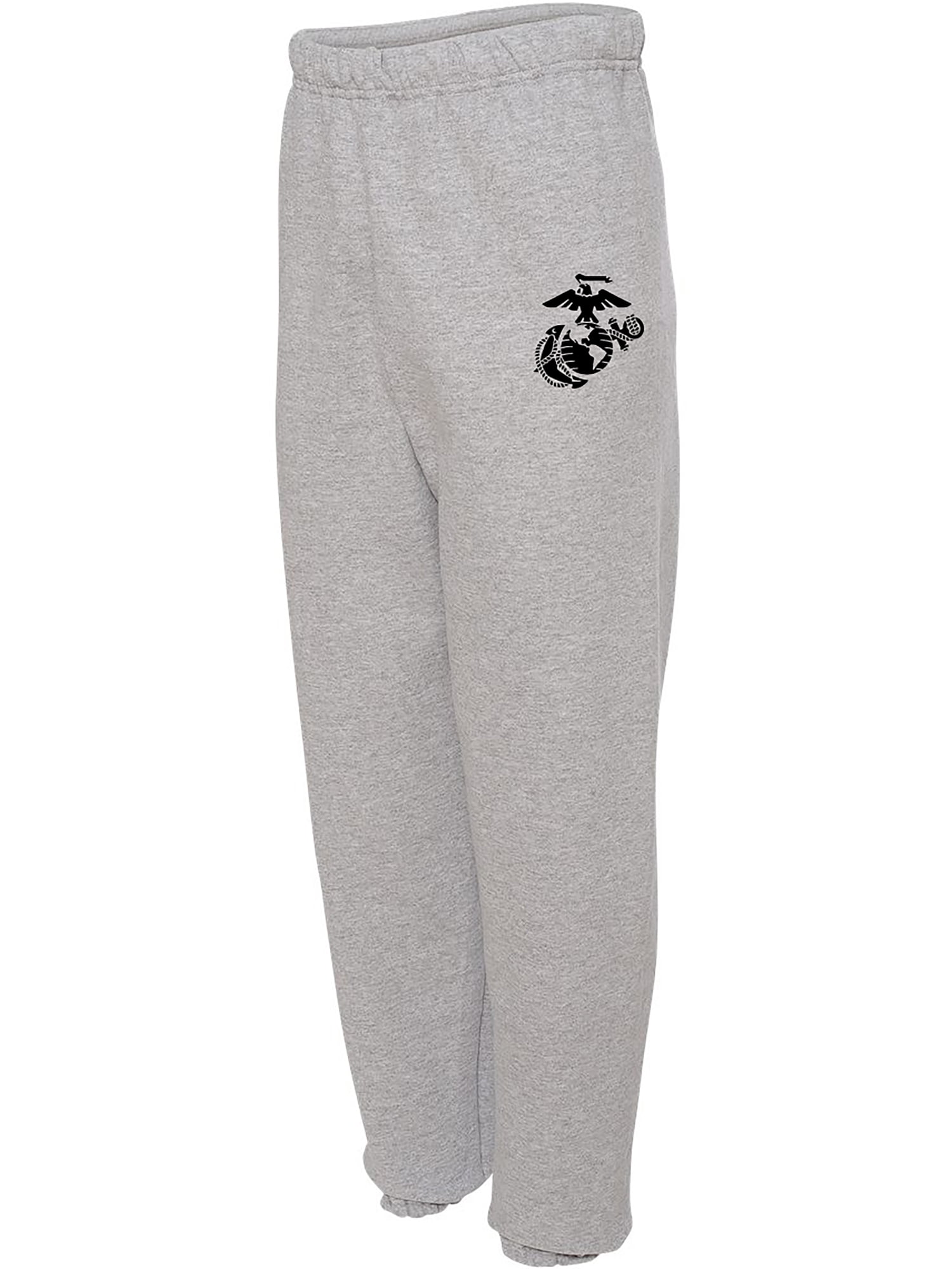 USMC Eagle Globe Anchor Sweat Pants in Sport Grey