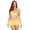 Yellow, variant on Women's Adult Lingerie Night Wear Ruffled Bra and Sheer Mini Skirt Set