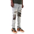 thumbnail image 2 of KDNK Men Camo Patched Jeans (Blue), 2 of 4