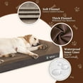 thumbnail image 4 of Pefilos 46" Pet Orthopedic Dog Bed with Removable Cover and Waterproof Liner with Non-Slip Bottom, Durable Flannel Fabric Pet Sofa with 7.9" Thick Gel Memory Foam, Brown, 4 of 7