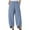 Light Blue, variant on QUYUON Jogger Capris for Women Fashion Casual Spring And Summer Solid Color Stripe Long Wide Leg Trousers Athletic Capris Female Capris Style Q864 , Black XX-Large