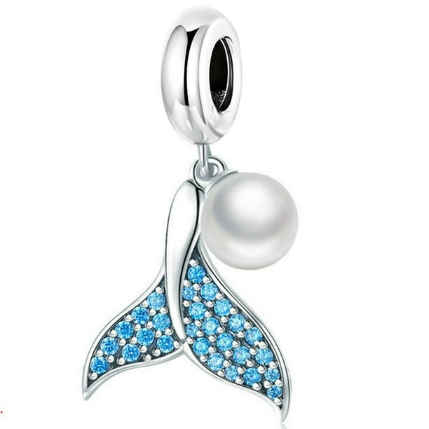 Pandora luz azul 925 plata chapado pulsera con cuentas diy accesorios de pulsera