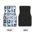 thumbnail image 3 of Crystal Fleece Car Floor Mats Set Of Four - Bottom Injection Molded For Easy Installation To Prevent Interior Contamination Suitable For Most Cars Aliceblue Geometric Patterns_2, 3 of 7
