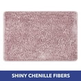 thumbnail image 2 of SoHome Spa Step Luxury Chenille Bath Mat 24x36, Super Absorbent and Extra Soft Shag Bath Rug, Perfect Plush Carpet Mat for Children's Tub, Shower and Bathroom, Blush, 2 of 6