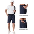 thumbnail image 4 of COOFANDY Mens Cotton Shorts Casual Classic Chino Stretch Drawstring Summer Shorts with Pockets, 4 of 6