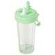 thumbnail image 3 of Botella de agua botella de agua compacta portátil de 600 ml con dos pajitas taza de bebida de doble uso con prueba de polvo para viajes escuela familia ANGGREK Otros, 3 of 8