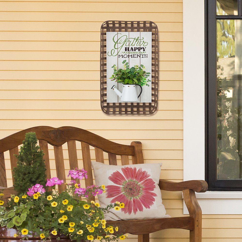 Alpine Corporation 19" Tall Indoor/Outdoor Happy Moments Watering Can