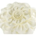 thumbnail image 6 of JWH 3D Small Round Decorative Peony Shape Throw Pillows with Insert 14 inch Cream, 6 of 11