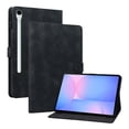 thumbnail image 2 of FJLBDE Case for Samsung Galaxy Tab S10 FE Plus/S10 FE+ 13.1 Inch 2025, Embossed Flower PU Leather Flip Wallet Folio Stand Cover, Black, 2 of 7
