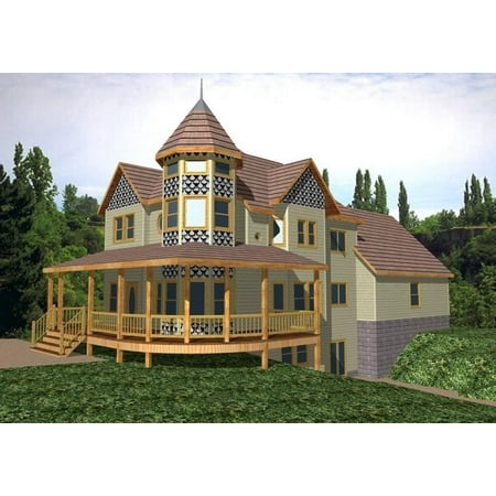 001-3081: Victorian 3 Bed, 3 Bath Luxury Home Plan, 2410 Sq Ft: Full Blueprints with License to Build by Home Plan Marketplace - Lesuto