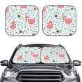 thumbnail image 2 of Vsdgher Cute Flamingo Print Car Windshield Sun Shade, Reflective Sunshade Window Sunshade Sun Visor Protector Fit for Cars,Trucks,SUVs-Small, 2 of 6